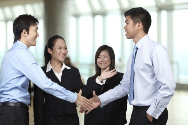 Businessmen shaking hands