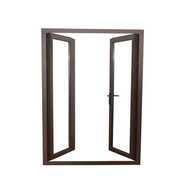 modern white aluminium frosted glass french door bedroom door model design