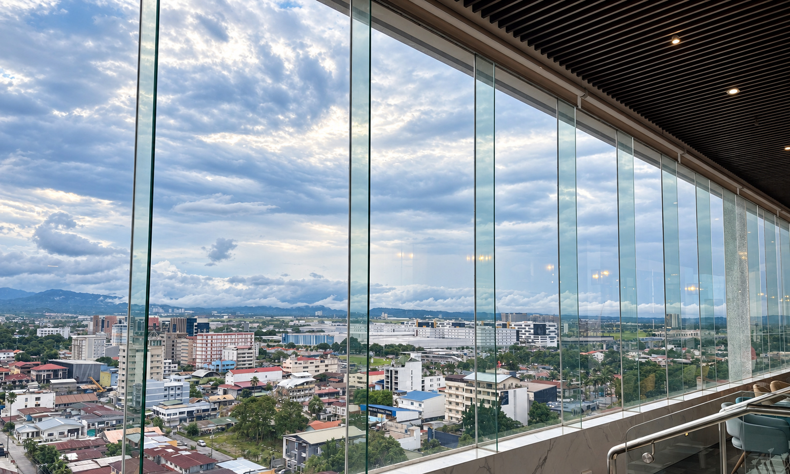 One Euphoria panoramic architectural glass installation