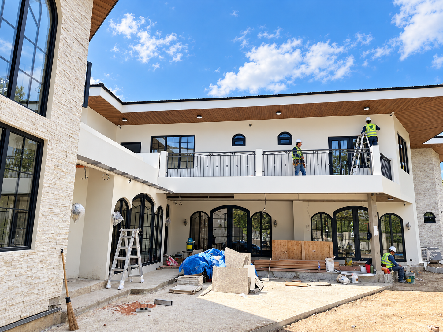 OTEC aluminum and glass residential installation in Laguna
