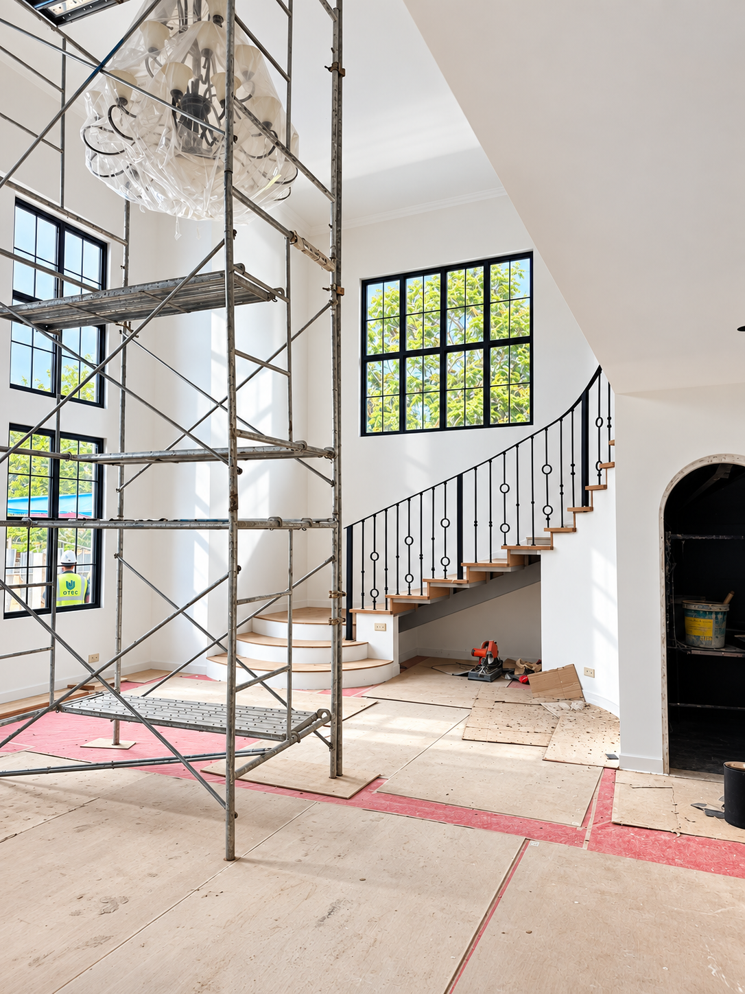 OTEC aluminum and glass works inside Laguna residence